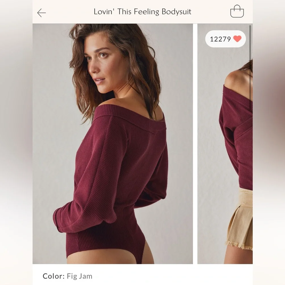 Free People Lovin’ This Feeling Bodysuit in “Fig Jam”